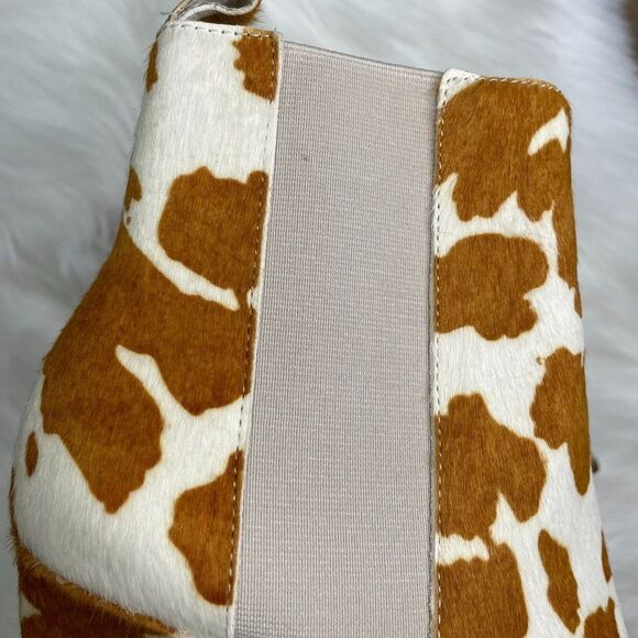 42 Gold Kennsington Cow Print Chelsea Boot/ Booties Size 7 or 37.5 - Picture 7 of 14